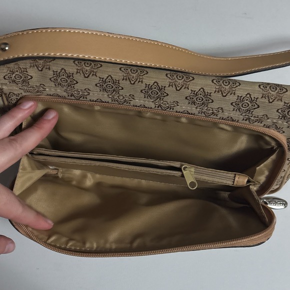 Vintage Liz & Co Baguette Brown Shoulder Bag Purse Small Retro 90s y2k - Picture 8 of 16